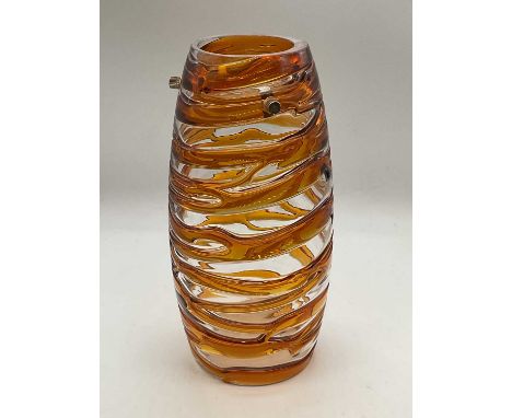 An Italian Venetian glass pendant light shade, height 23cm.