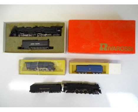 N SCALE MODEL RAILWAYS: A group of American Outline steam locomotives by various manufacturers to include a RIVAROSSI Big Boy