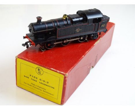 OO SCALE MODEL RAILWAYS: A TRIX TWIN F103 Class 56xx steam tank locomotive in BR black livery numbered 6664 - G in G box