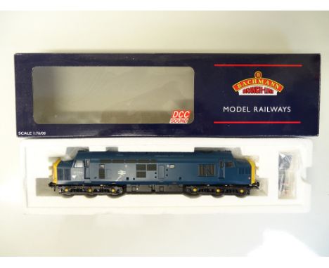 OO SCALE MODEL RAILWAYS: A BACHMANN 32-776DS Class 37 diesel locomotive numbered 37254 in BR blue livery - DCC sound fitted -