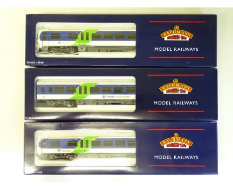 OO SCALE MODEL RAILWAYS: A BACHMANN 31-026 Class 166 Turbo 3-car DMU in 'Thames Trains' livery - VG/E in G/VG box