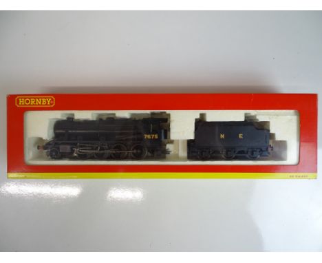 OO SCALE MODEL RAILWAYS: A HORNBY R2227 Class 06 steam loco in LNER black livery numbered 7675 - G/VG in G/VG box