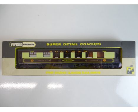 OO SCALE MODEL RAILWAYS: A WRENN W6012A 1st Class Pullman Car - with Golden Arrow logos 'Cecelia' with white tables - VG in G