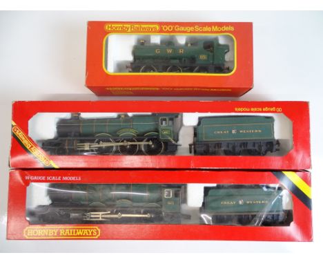 OO SCALE MODEL RAILWAYS: A quantity of Great Western steam locos by HORNBY to include: a Pannier tank, 'Albert Hall' and 'Kin