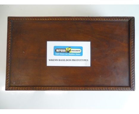 OO SCALE MODEL RAILWAYS: A wooden box containing a selection of WRENN original Basildon prototypes including Spam Can bodies 