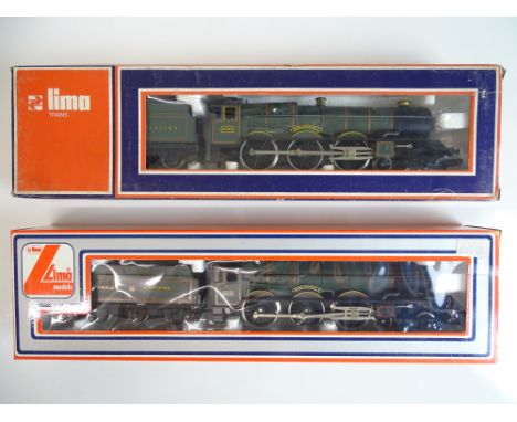 OO SCALE MODEL RAILWAYS: A pair of King George V steam locomotives by LIMA both in GWR livery - G in F/G boxes (2)