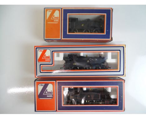 OO SCALE MODEL RAILWAYS: A group of steam tank locos by LIMA all in BR black liveries - G in F/G boxes (3)