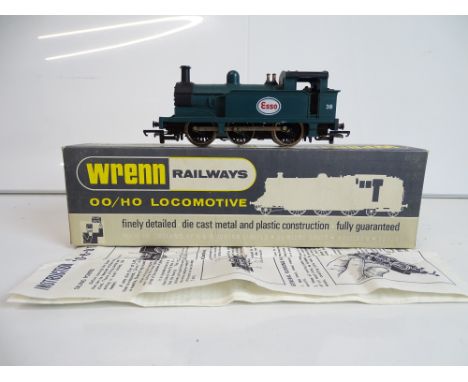 OO SCALE MODEL RAILWAYS: A WRENN W2201 Class R1 steam tank locomotive in 'ESSO' blue livery - numbered 38 - VG in G/VG box