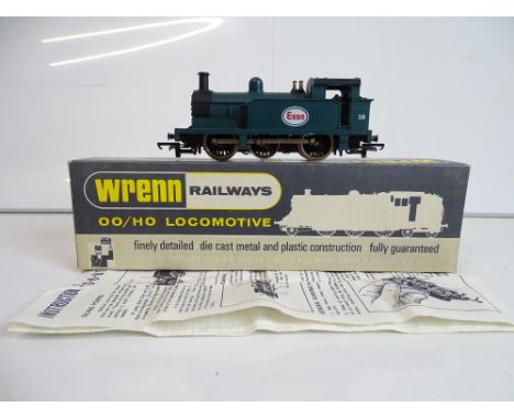 OO SCALE MODEL RAILWAYS: A WRENN W2201 Class R1 steam tank locomotive in 'ESSO' blue livery - numbered 38 - VG in G/VG box