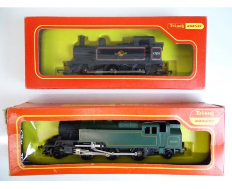 OO SCALE MODEL RAILWAYS: A pair of TRI-ANG HORNBY steam tank locomotives comprising R52S and R59S - G in F/G boxes (2)