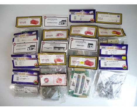 OO SCALE MODEL RAILWAYS: A quantity of DAPOL building and rolling stock kits - all as new, sealed in packets - VG/E in G pack