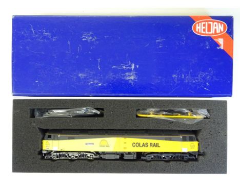OO SCALE MODEL RAILWAYS: A HELJAN 47441 Class 47 diesel locomotive 'Rebecca' in COLAS Rail livery - VG/E in generally G box
