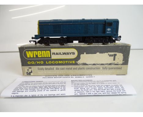 OO SCALE MODEL RAILWAYS: A WRENN W2230 Bo-Bo Diesel locomotive in BR blue livery 8003 - G in G/G box