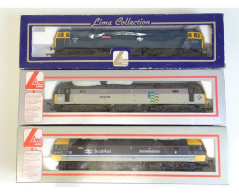 OO SCALE MODEL RAILWAYS: A group of LIMA Class 47 diesel locomotives in various liveries - VG in G/VG boxes (3)