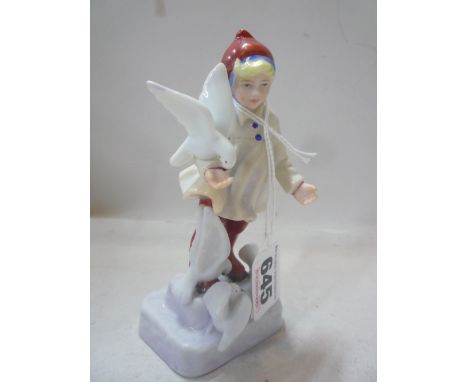 A MODERN ROYAL WORCESTER FIGURE, 'November', height approximately 14cm