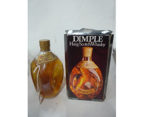 JOHN HAIG & CO DIMPLE SCOTCH WHISKY, two two bottles, one in damaged box, both high shoulders 