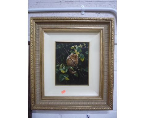 MICHAEL JACKSON (b1961-), 'Dormouse' oil on board, label on reverse, approximately23.5cm x 18cm  