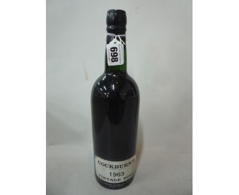 COCKBURN'S VINTAGE PORT 1963, one bottle, level high shoulder 