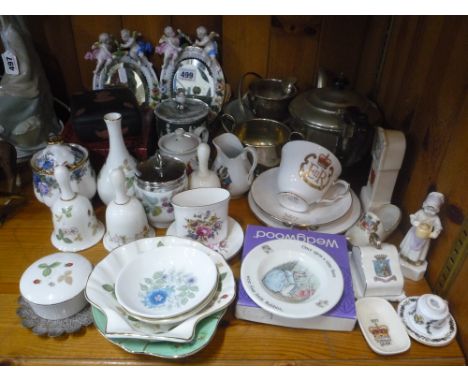 VARIOUS CERAMICS, METALWARE ETC, to include Royal Worcester, Wedgwood etc 