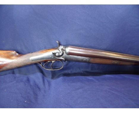 T. Page-Wood 16 bore hammer gun with 28inch steel barrels, back action locks and side lever opening, serial no. 10037 (shotgu