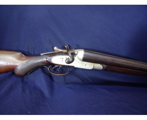 W Irlow of Bedford 12 bore side by side hammer gun with 30inch  barrels, serial no. NVN (shotgun certificate required)