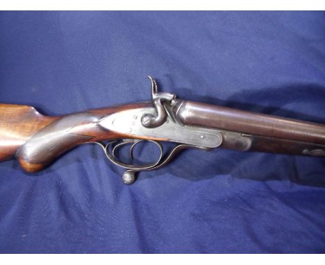 Davies 12 bore side by side under lever opening hammer gun with 29inch Damascus barrels, serial no. NVN (shotgun certificate 