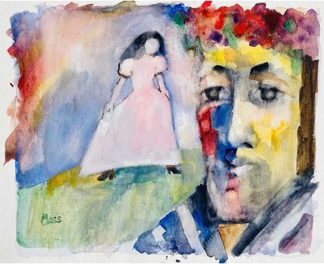 Moreen MOSS (1927-2012) Renaissance Watercolour on paper, signed, titled and dated 2001 verso, 20cm x 25cm, 35.5cm x 40.5cm m