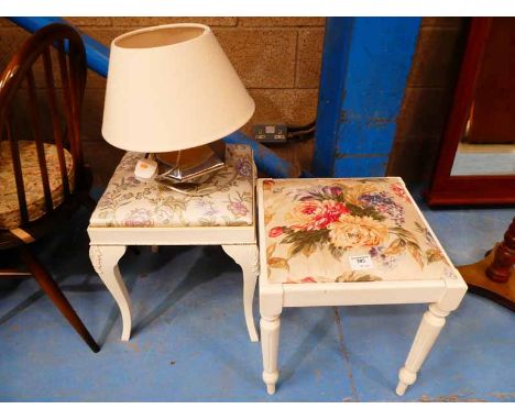 Two bedroom buffets in Sanderson fabric and table lamp