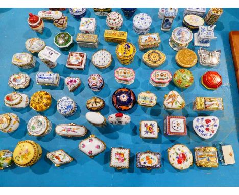 A collection of approx sixty Del Prado miniature porcelain trinket boxes