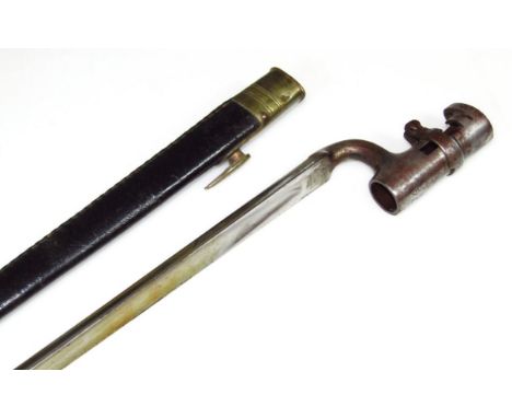 A bayonet and scabbard, c.1860.