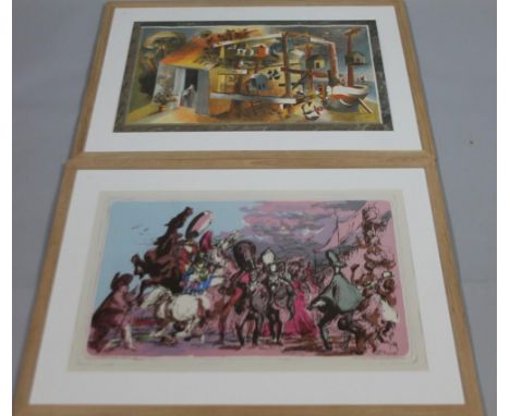 After Hans Tistall. Fishermans Hut, lithograph, School prints Series, Baynard Press, 48cm x 75cm. and After Feliks Topolski. 