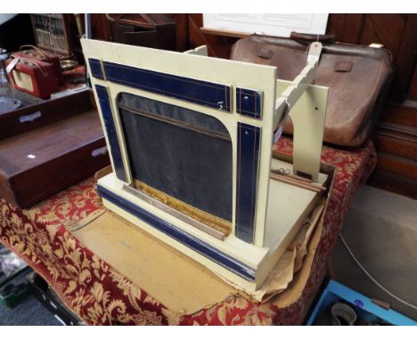 A vintage painted wooden Tri-ang puppet theatre with accessories 