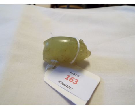 A jade pot belly pig