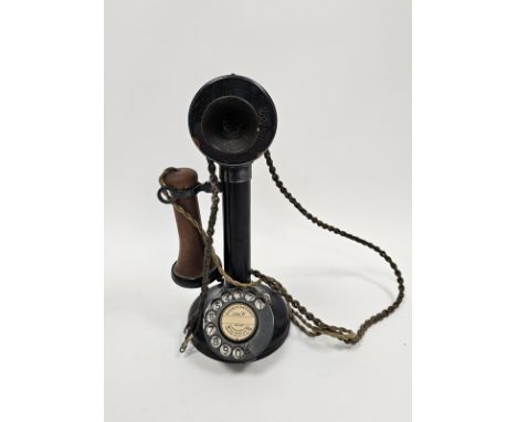 Black metal stick telephone, W-254001 no.1&nbsp;