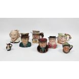 Collection of Royal Doulton character jugs and others similar including Auld Mac, D5824, The Wild