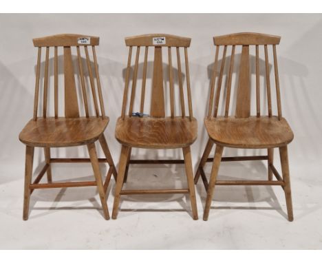 Set of three Ercol-style dining chairs, each 84cm high (3)&nbsp;