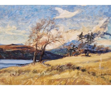 Caroline Sillars (1933-1988) Oil on board "The First Snow on Creacham Mor", (sic) signed and dated 1972 lower right, image si