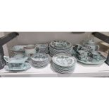 20th century Adams Calyx ware Singapore Bird pattern part tea and dinner service including a teapot,
