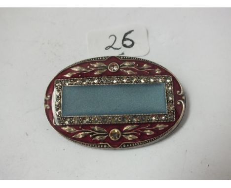 Catherine Popesco enamel and paste  4.5cm wide brooch       