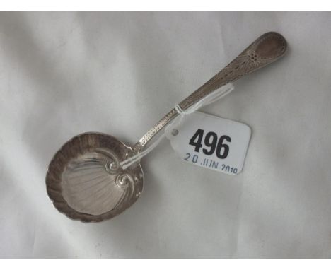 A ladle with shell shaped bowl, B'ham 1893 by H &amp; T  