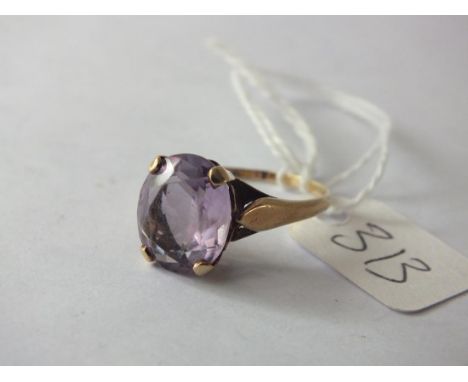 9ct amethyst ring approx size P     