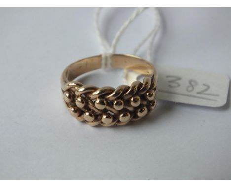 Good 9ct keeper ring  8.1g. size P     