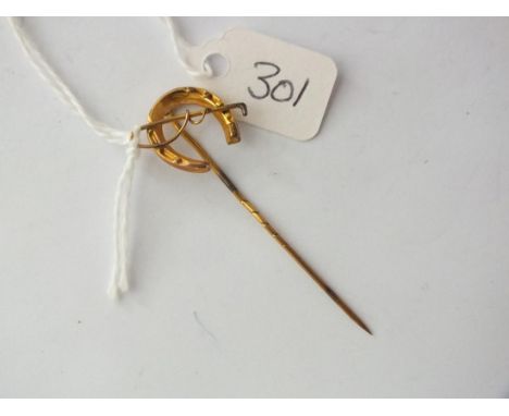 Another 9ct horseshoe stick pin      