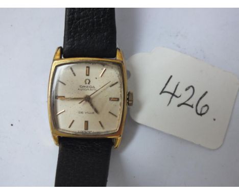 Ladies Omega oblong automatic wrist watch (De Ville) with  seconds sweep       