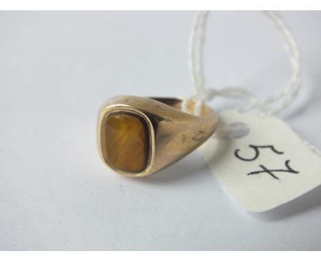 Small 9ct catseye signet ring      