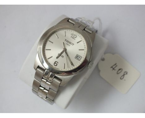 Gents stainless steel Tissot wrist watch with PR50 with  seconds sweep and date aperture     