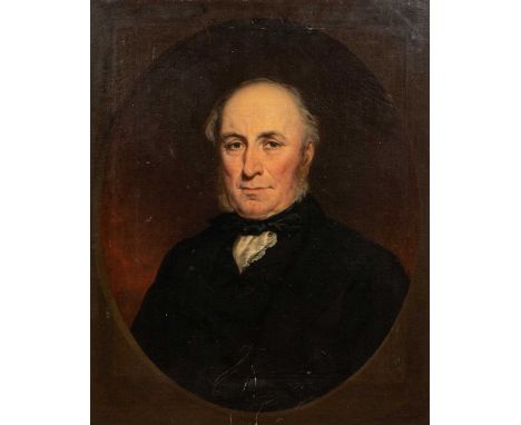 John Adam Plimmer Houston RSA (British, b.1812 -1884), Portrait of a Gentleman, reputedly a Mr. Dashwood, oil on canvas, sign