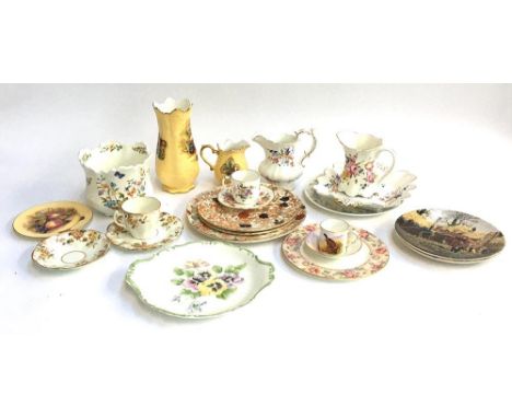 A mixed lot of teawares and ceramics to include Masons, Aynsley, Wedgwood, Crown Derby, Royal Worcester, Royal Doulton etc 