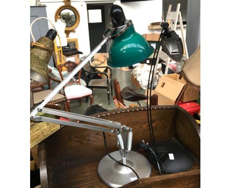 A modern anglepoise style desk lamp; and one other 