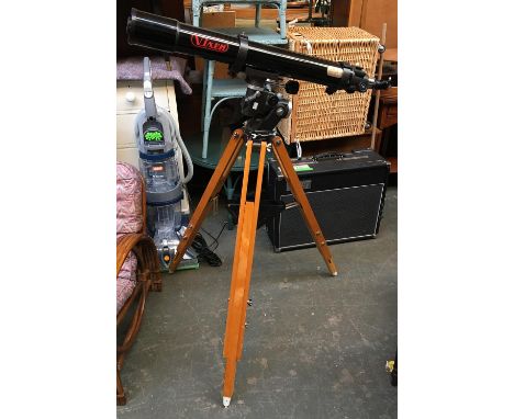 A Vixen telescope NP-80E, on vintage stand 